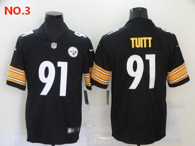 Men's Pittsburgh Steelers #91 Stephon Tuitt Jersey NO.3;